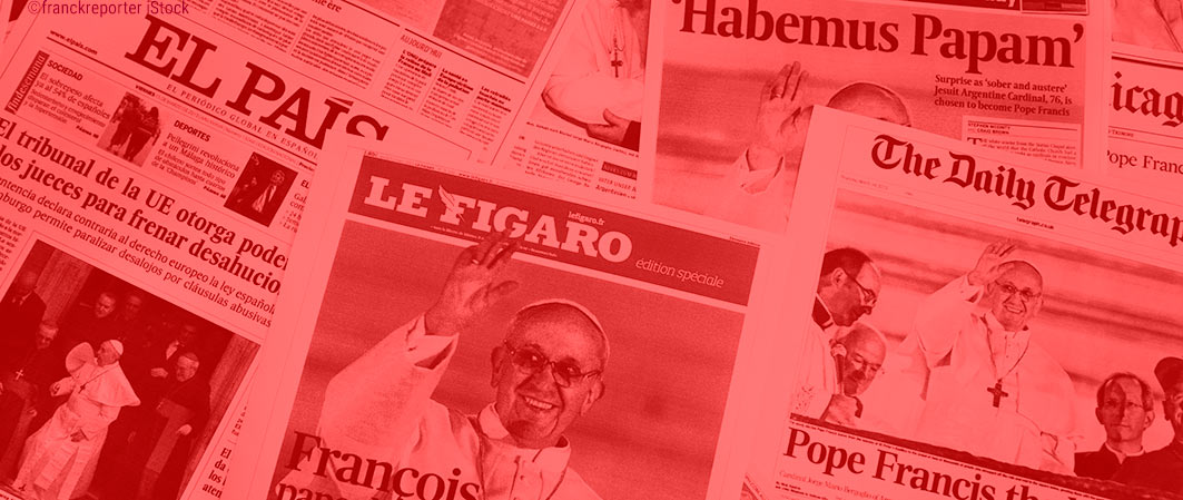 Zeitungen Papst Franziskus